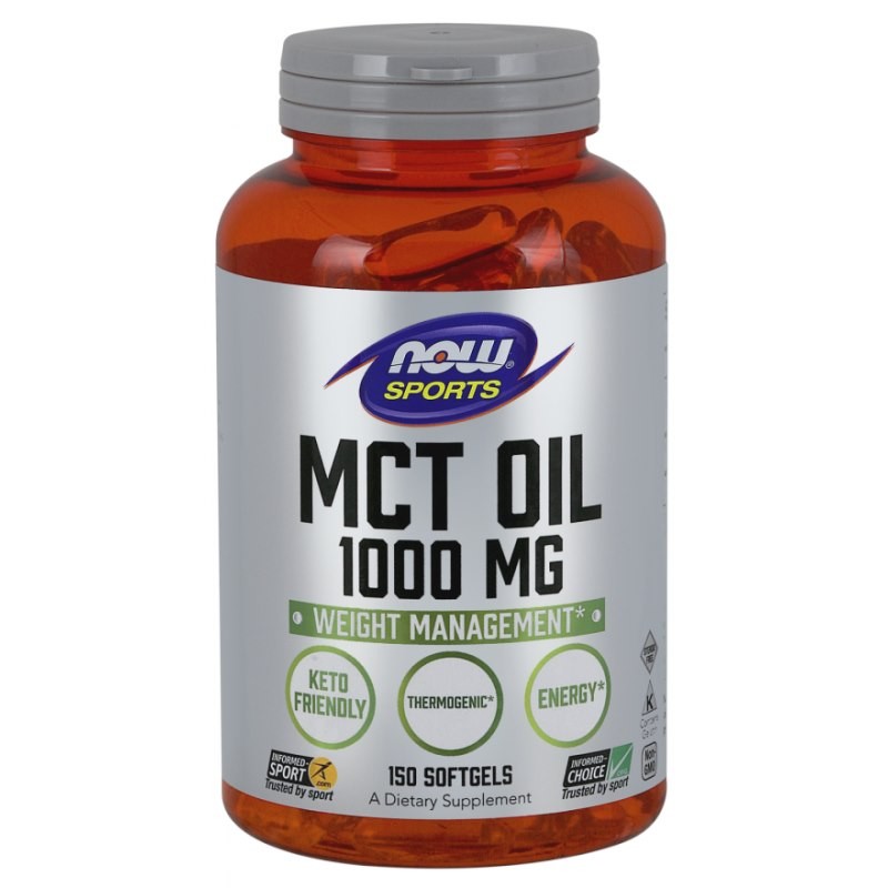 NOW FOODS MCT Oil - Olej MCT 1000 mg (150 kaps.)