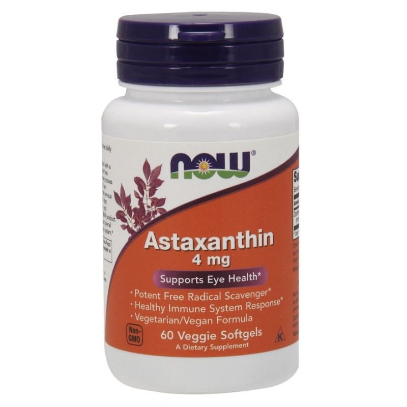 NOW FOODS Naturalna Astaksantyna 4 mg (60 kaps.)