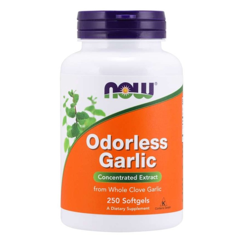 NOW FOODS Odorless Garlic - Czosnek Bezzapachowy (250 kaps.)