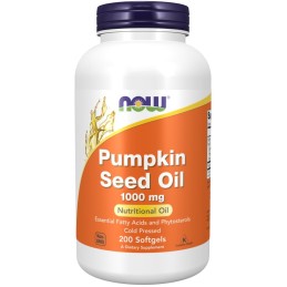 NOW FOODS Olej z nasion dyni 1000 mg (pumpkin seed oil) (200 kaps.)