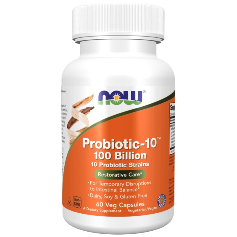 NOW FOODS Probiotic-10 - 100 Bilion (60 kaps.)
