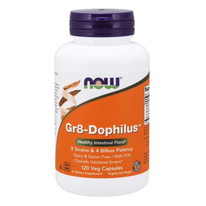 NOW FOODS Probiotyk Gr8-Dophilus (120 kaps.)