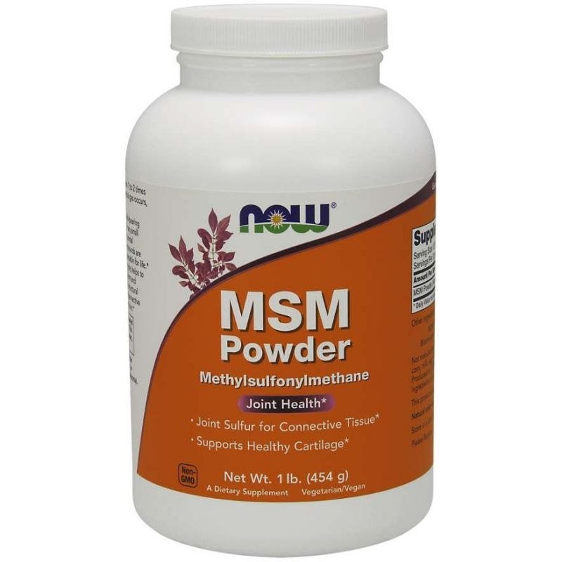NOW FOODS Siarka MSM - Metylosulfonylometan (454 g)