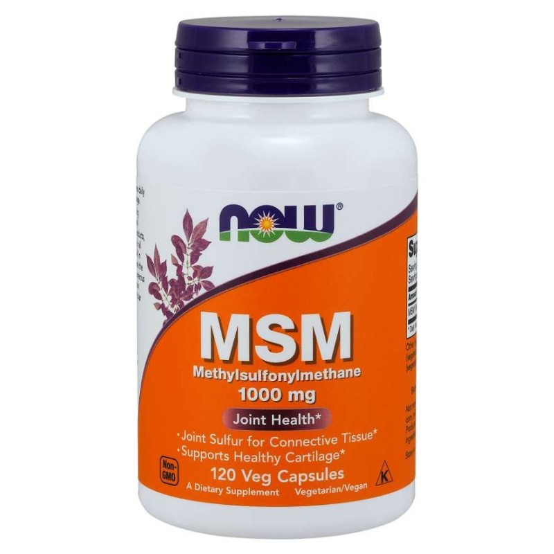 NOW FOODS Siarka MSM - Metylosulfonylometan 1000 mg (120 kaps.)