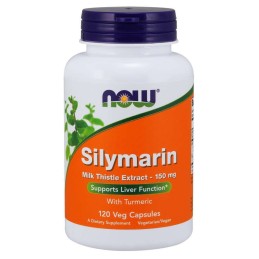 NOW FOODS Silymarin - Sylimaryna z Ostropestu Plamistego + Kurkuma (120 kaps.)