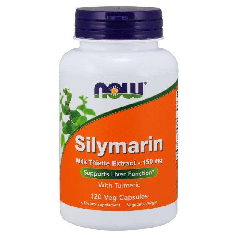 NOW FOODS Silymarin - Sylimaryna z Ostropestu Plamistego + Kurkuma (120 kaps.)