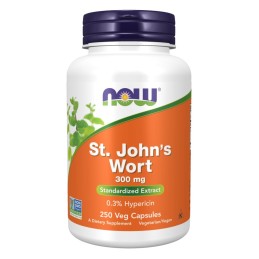 NOW FOODS St. Johns Wort - Wyciąg z dziurawca (250 kaps.)