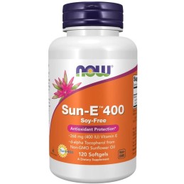 NOW FOODS Sun-E 400 - Witamina E Sun-E 400 - co drugi dzień (120 kaps.)
