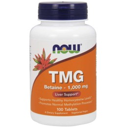 NOW FOODS TMG Trimetyloglicyna - Betaina Bezwodna 1000 mg (100 tabl.)