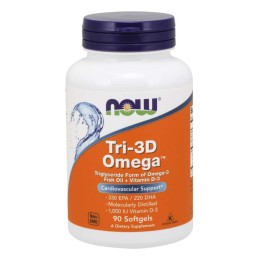 NOW FOODS Tri-3D Omega-3 (90 kaps.)