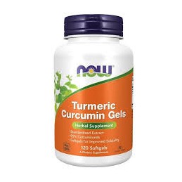 NOW FOODS Turmeric Curcumin Gels - Wyciąg z kłącza kurkumy 475 mg  (120 kaps.)
