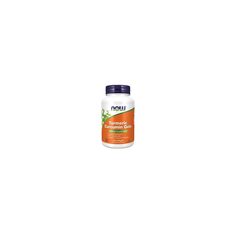 NOW FOODS Turmeric Curcumin Gels - Wyciąg z kłącza kurkumy 475 mg  (120 kaps.)