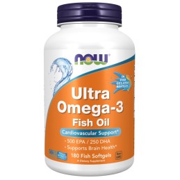 NOW FOODS Ultra Omega-3 (Fish Oil) (180 kaps.)