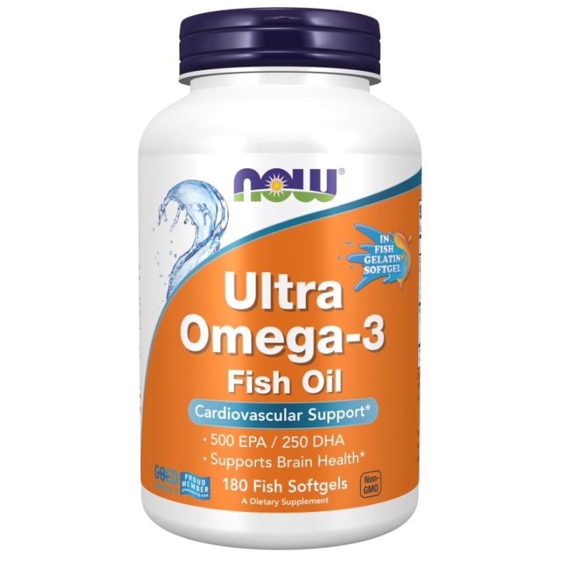 NOW FOODS Ultra Omega-3 (Fish Oil) (180 kaps.)