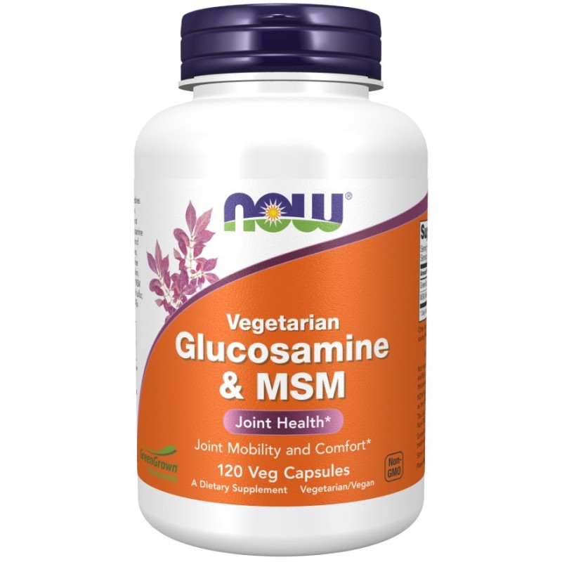 NOW FOODS Vegetarian Glucosamine & MSM (120 kaps.)
