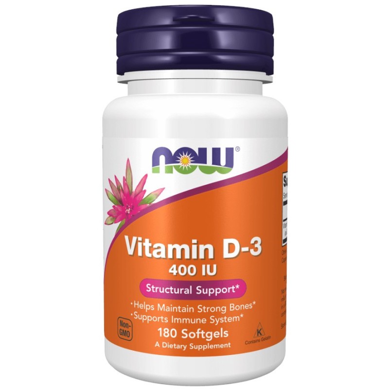 NOW FOODS Vitamin D-3 (180 kaps.)