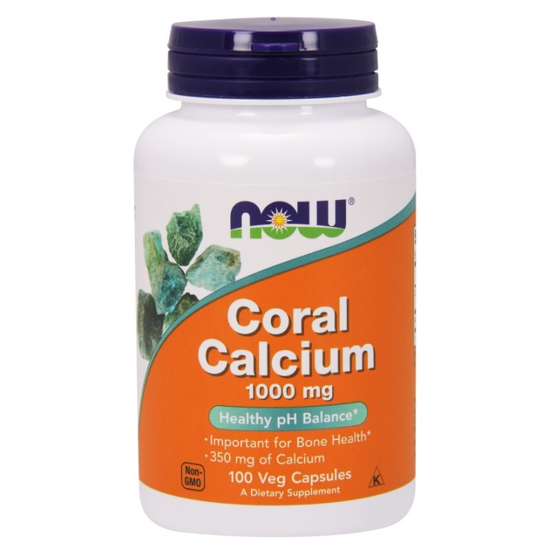 NOW FOODS Wapno Koralowe (Coral Calcium) - Wapno z Koralowca 1000 mg (100 kaps.)