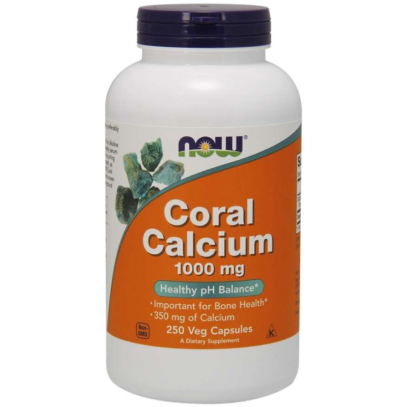 NOW FOODS Wapno Koralowe (Coral Calcium) - Wapno z Koralowca 1000 mg (250 kaps.)