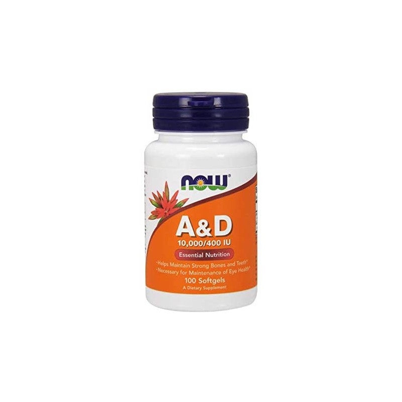 NOW FOODS Witamina A + Witamina D (100 kaps.)