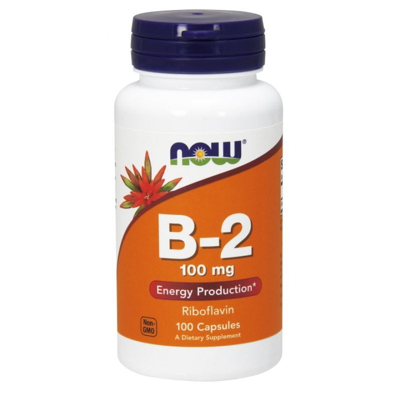 NOW FOODS Witamina B2 - Ryboflawina 100 mg (100 kaps.)