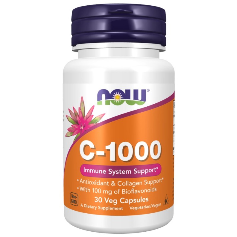 NOW FOODS Witamina C 1000 mg z Bioflawonoidami cytrusowymi (30 kaps.)