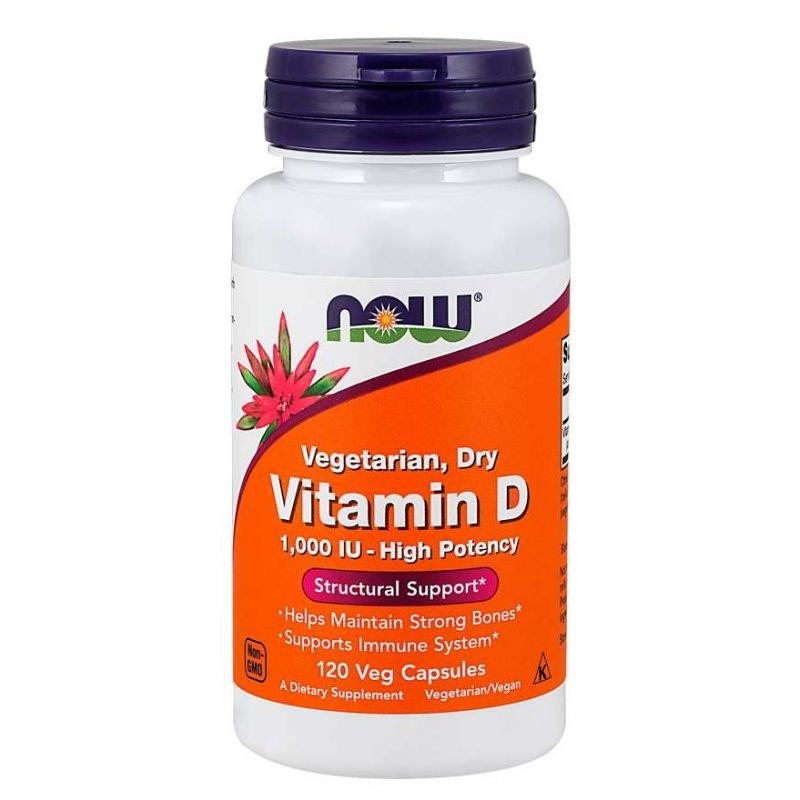 NOW FOODS Witamina D2 1000 IU (120 kaps.)