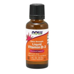 NOW FOODS Witamina D3 1000 IU w MCT (30 ml)