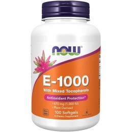 NOW FOODS Witamina E 1000 IU (100 kaps.)