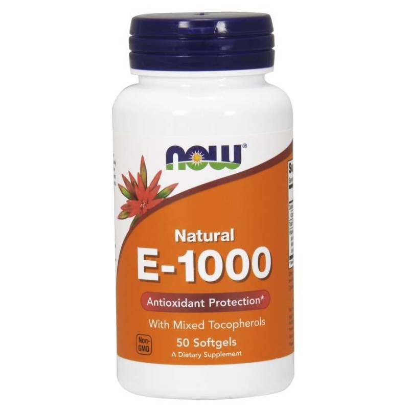 NOW FOODS Witamina E 1000 IU (50 kaps.)