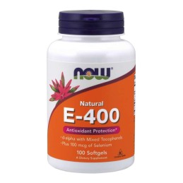 NOW FOODS Witamina E 400 IU + Selen 100 mcg (100 kaps.)