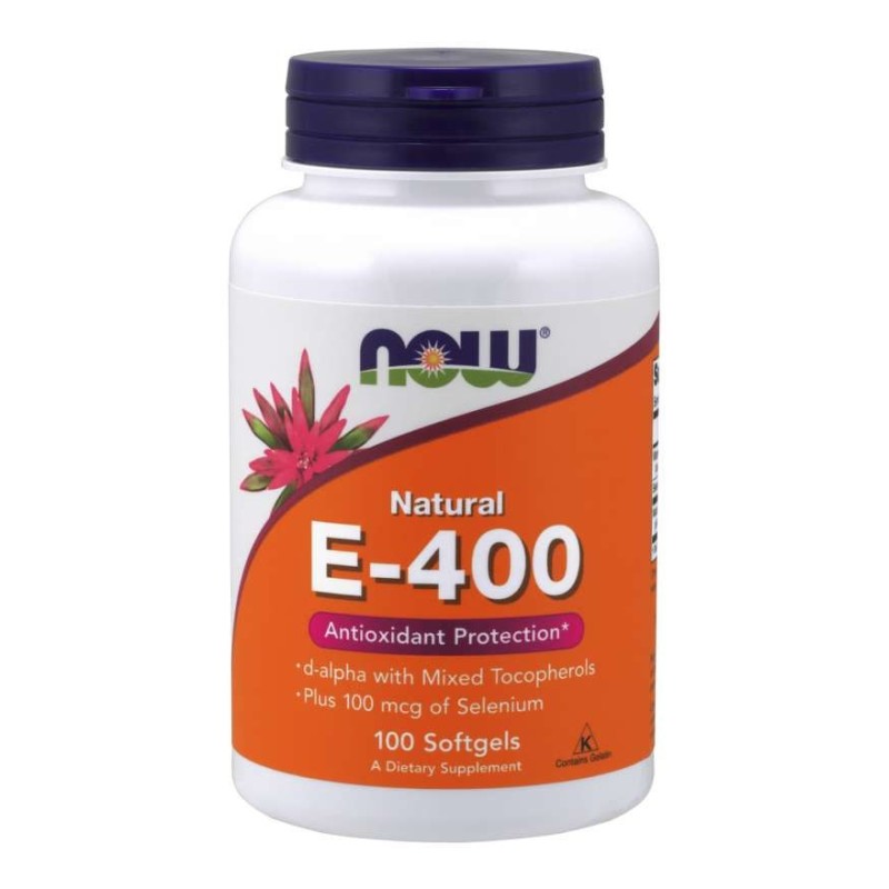 NOW FOODS Witamina E 400 IU + Selen 100 mcg (100 kaps.)