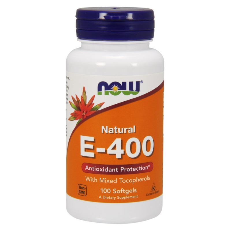 NOW FOODS Witamina E 400 z mieszanką tokoferoli (100 kaps.)