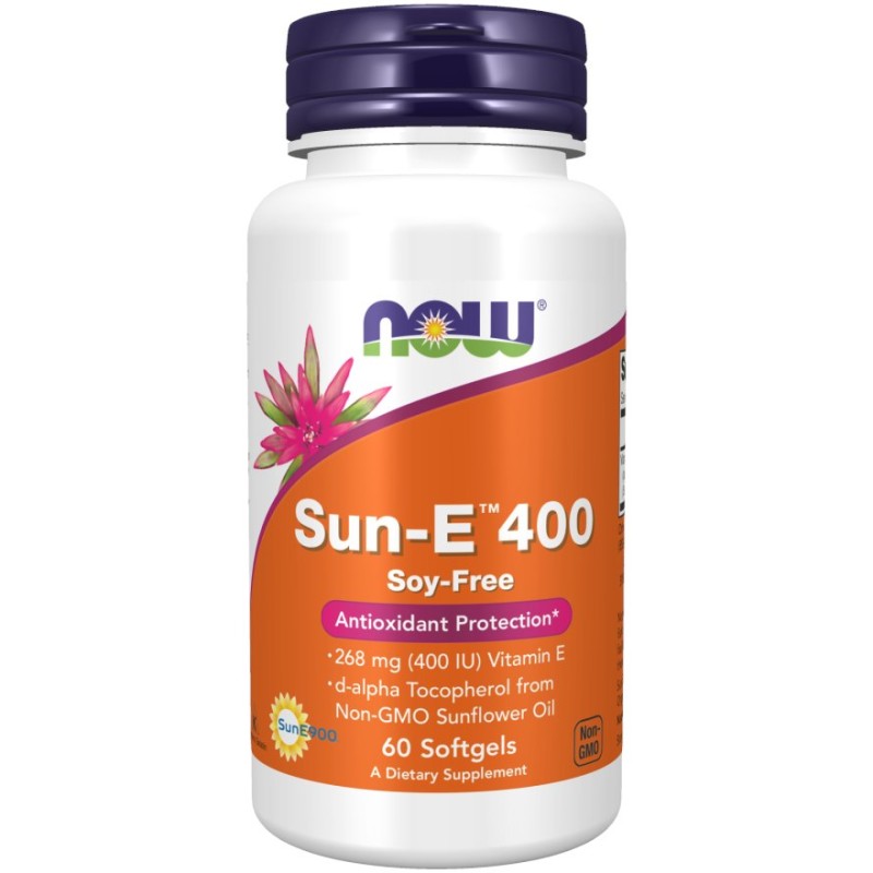 NOW FOODS Witamina E Sun-E 400 IU (60 kaps.)