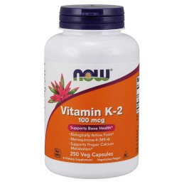 NOW FOODS Witamina K2 MK4 100 mcg (250 kaps.)