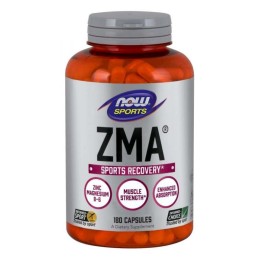 NOW FOODS ZMA - Cynk, Magnez i Witamina B6 (180 kaps.)