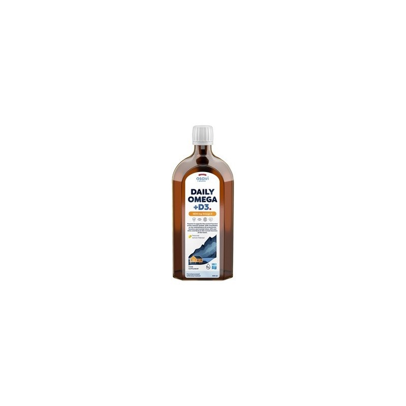 OSAVI Daily Omega +D3 1600 mg, naturalny aromat cytrynowy (500 ml)