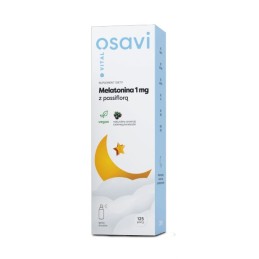 OSAVI Melatonina 1 mg z passiflorą - smak czarnej porzeczki (25 ml)
