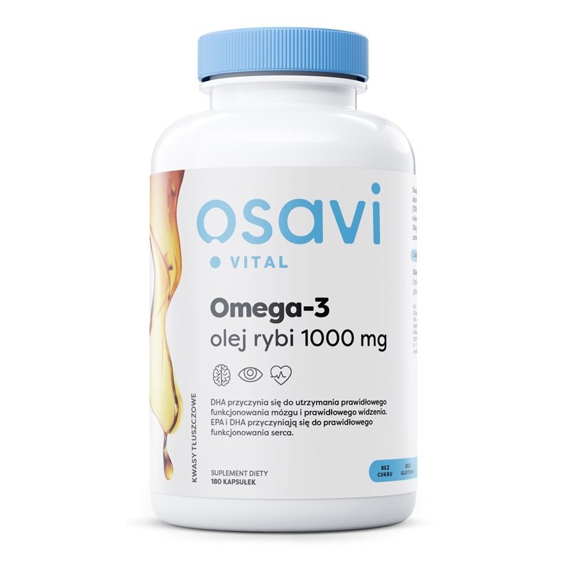 OSAVI Omega-3 olej rybi 1000 mg (180 kaps.)