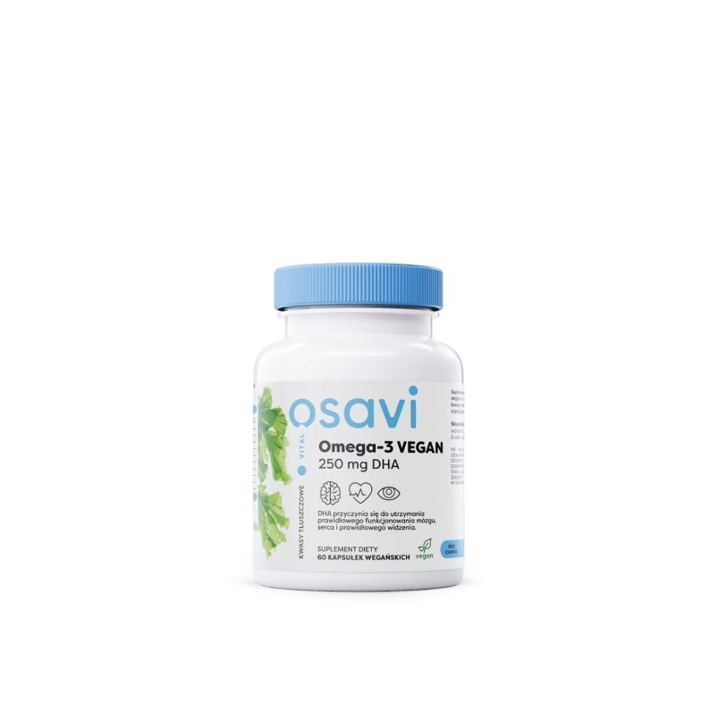 OSAVI Omega-3 VEGAN 250 mg DHA (60 kaps.)