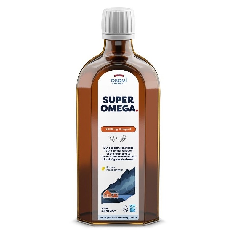 OSAVI Super Omega, 2900 mg - smak cytrynowy (250 ml)