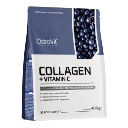 OSTROVIT Kolagen + Witamina C - smak czarna porzeczka (400 g)