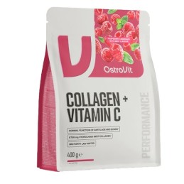 OSTROVIT Kolagen + Witamina C - smak lemoniady malinowej z miętą (400 g)