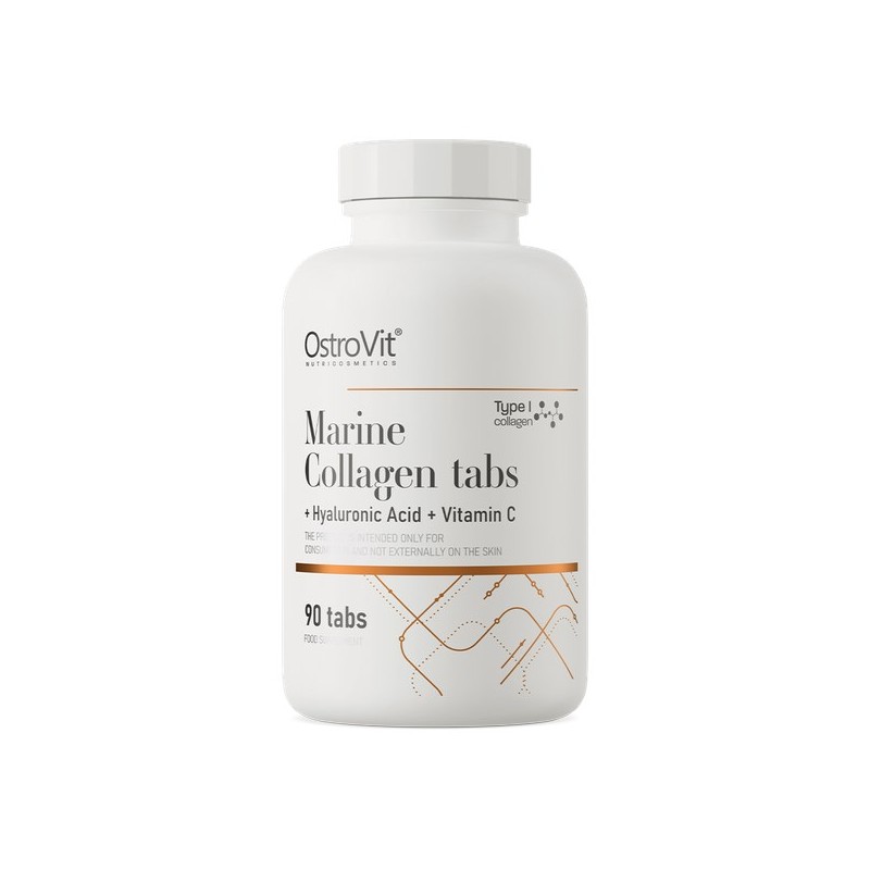 OSTROVIT Kolagen Morski + Kwas Hialuronowy + Witamina C (90 tabl.)