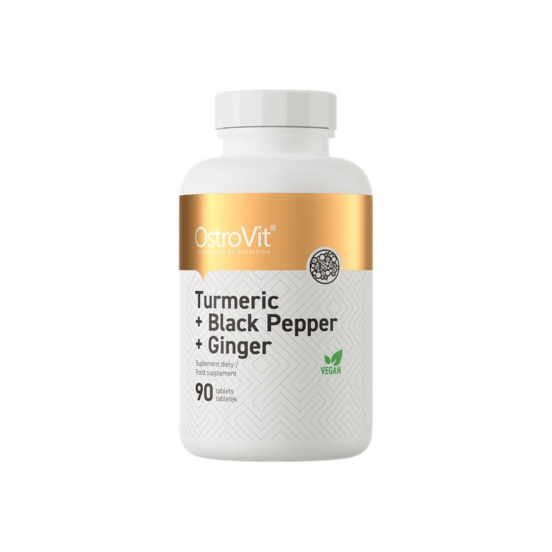 OSTROVIT Kurkumina + Czarny Pieprz + Imbir (90 tabl.)