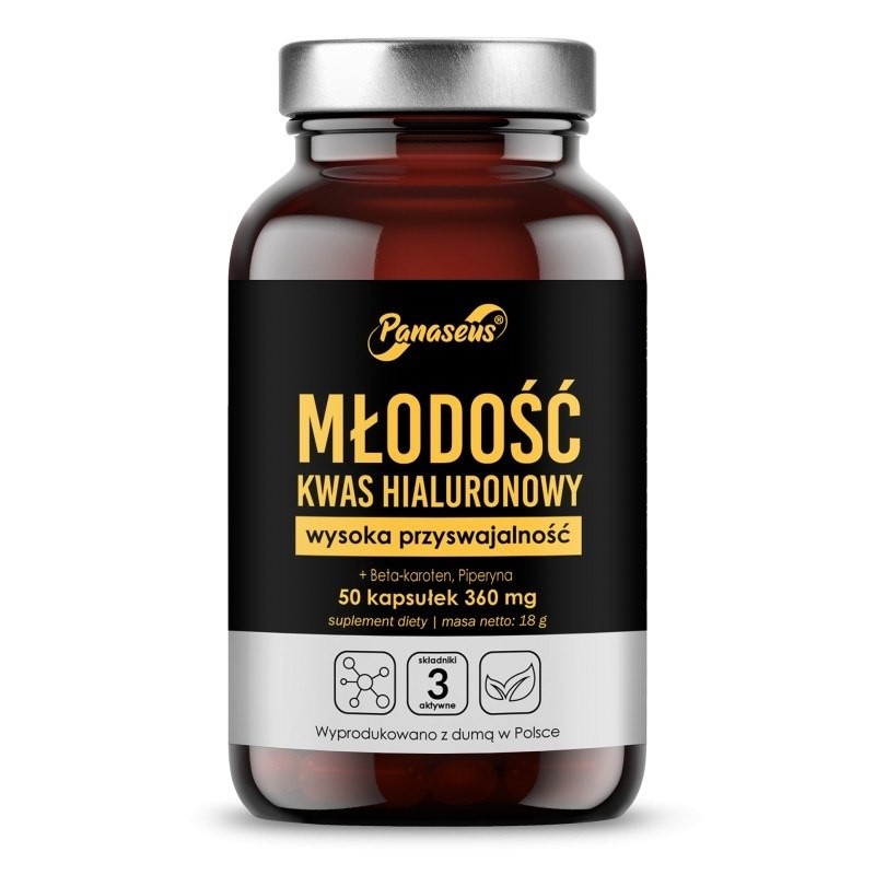 PANASEUS Młodość Kwas hialuronowy (50 kaps.)