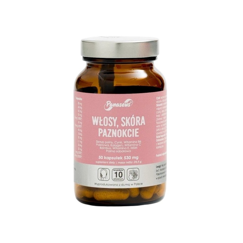 PANASEUS Włosy, Skóra, Paznokcie (50 kaps.)