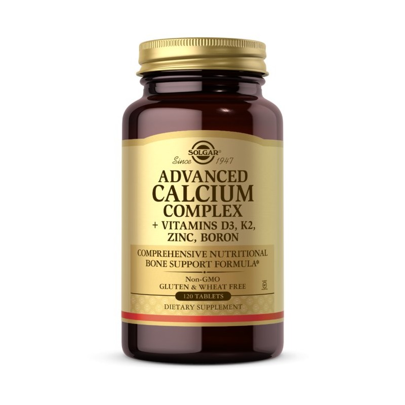 SOLGAR Advanced Calcium Complex - D3 + K2 + Zinc + Boron (120 tabl.)