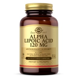 SOLGAR Alpha Lipoic Acid 120 mg - Kwas alfa liponowy 120 mg (60 kaps.)
