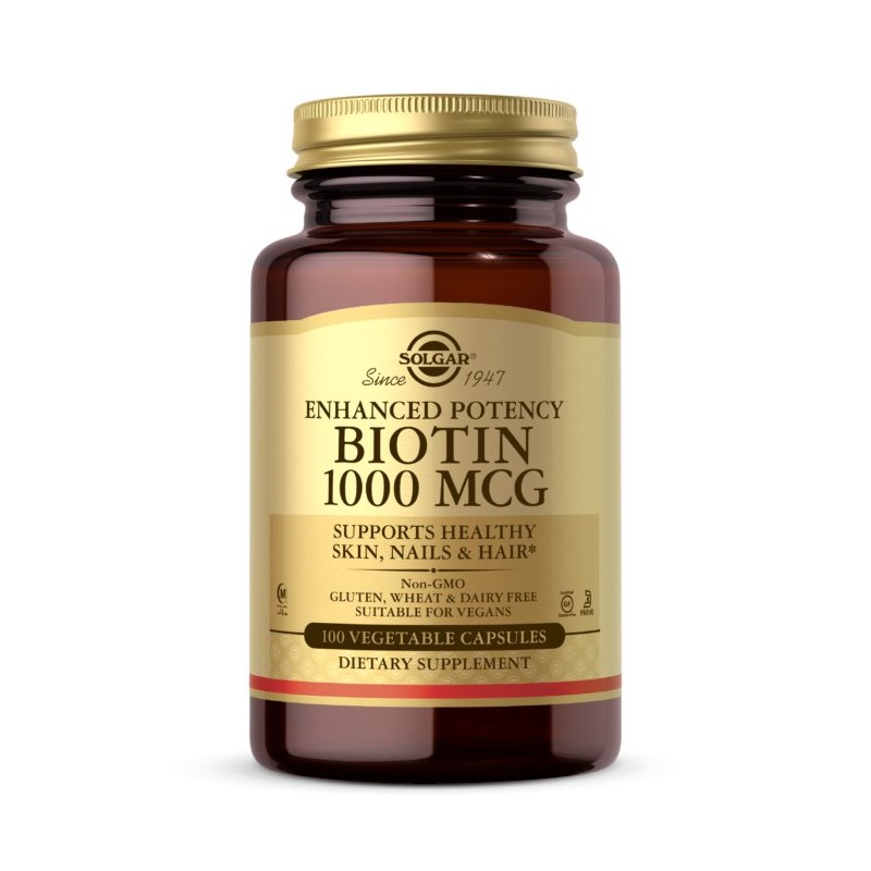 SOLGAR Biotin 1000 mcg - Biotyna 1000 mcg (100 kaps.)
