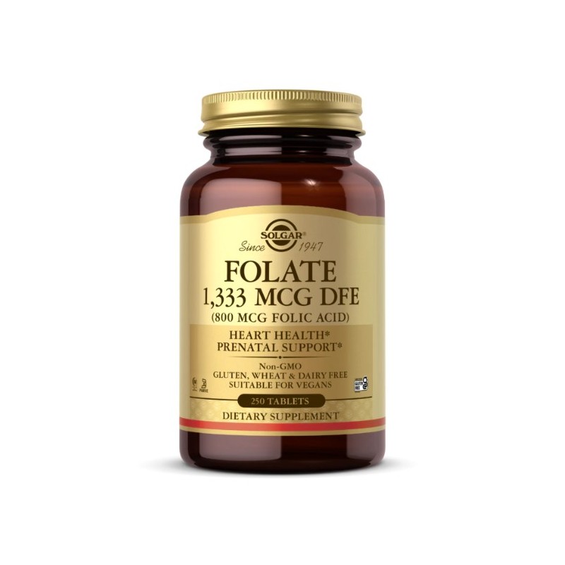 SOLGAR Folate 1333 mcg DFE (800 mcg Folic Acid) (250 tabl.)